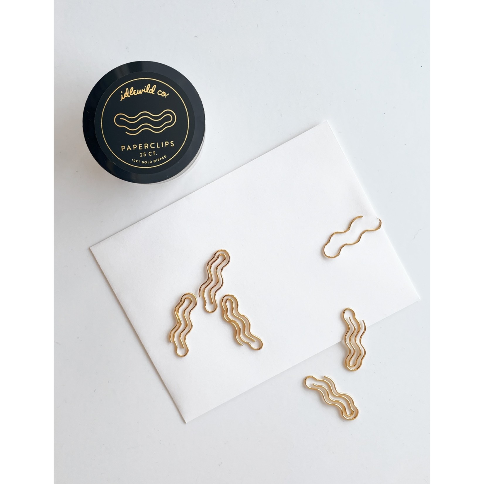 Idlewild Co. Wavy Gold Plated Paper Clips
