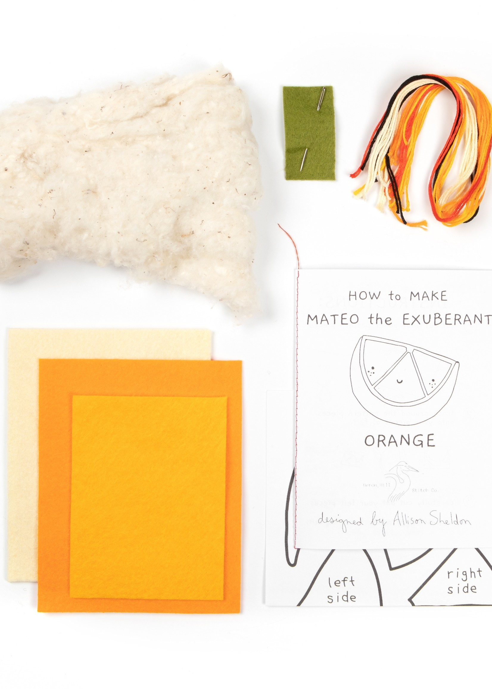 Heron Hill Stich Co DIY Stitch Kit: Mateo the Exuberant Orange