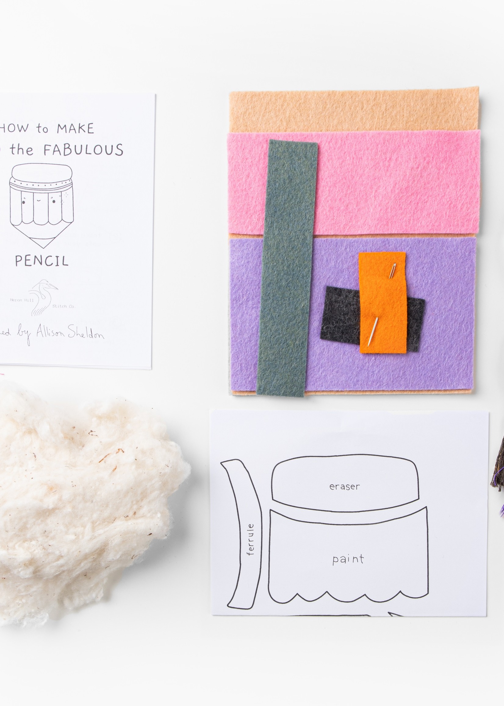 Heron Hill Stich Co DIY Stitch Kit: Fuko the Fabulous Pencil