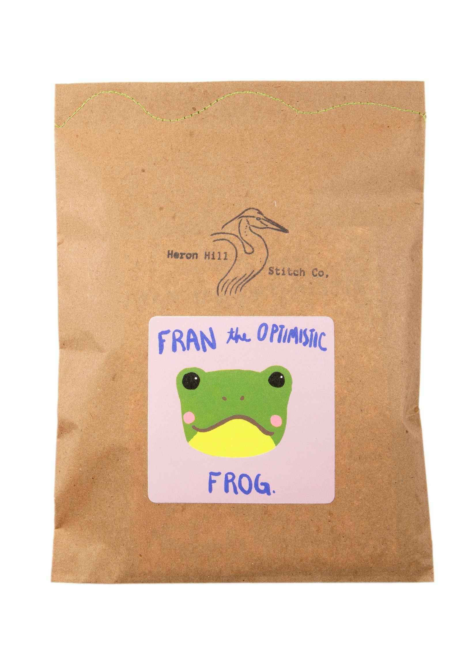 Heron Hill Stich Co DIY Stitch Kit: Fran the Optimistic Frog