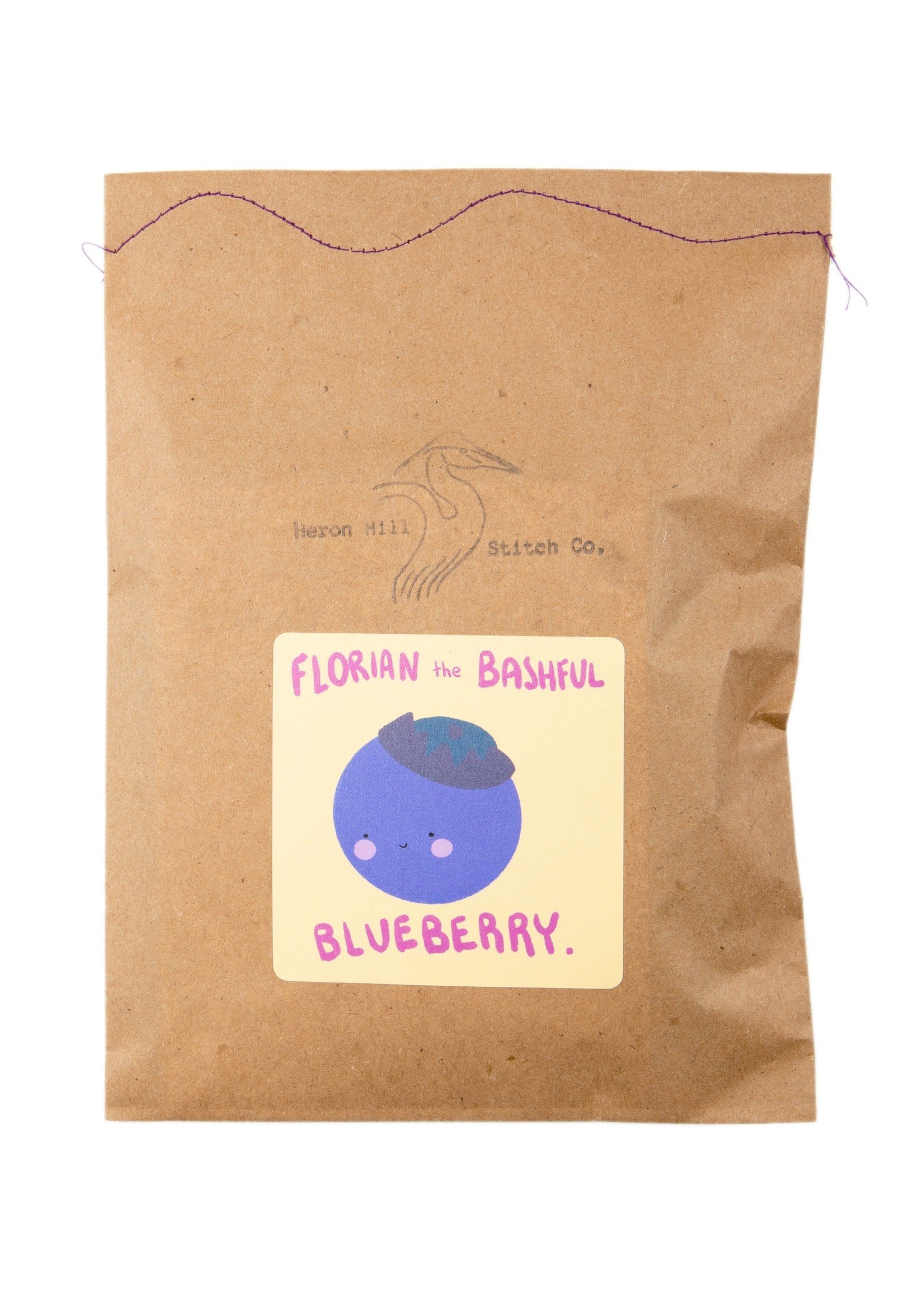 Heron Hill Stich Co DIY Stitch Kit: Florian the Bashful Blueberry