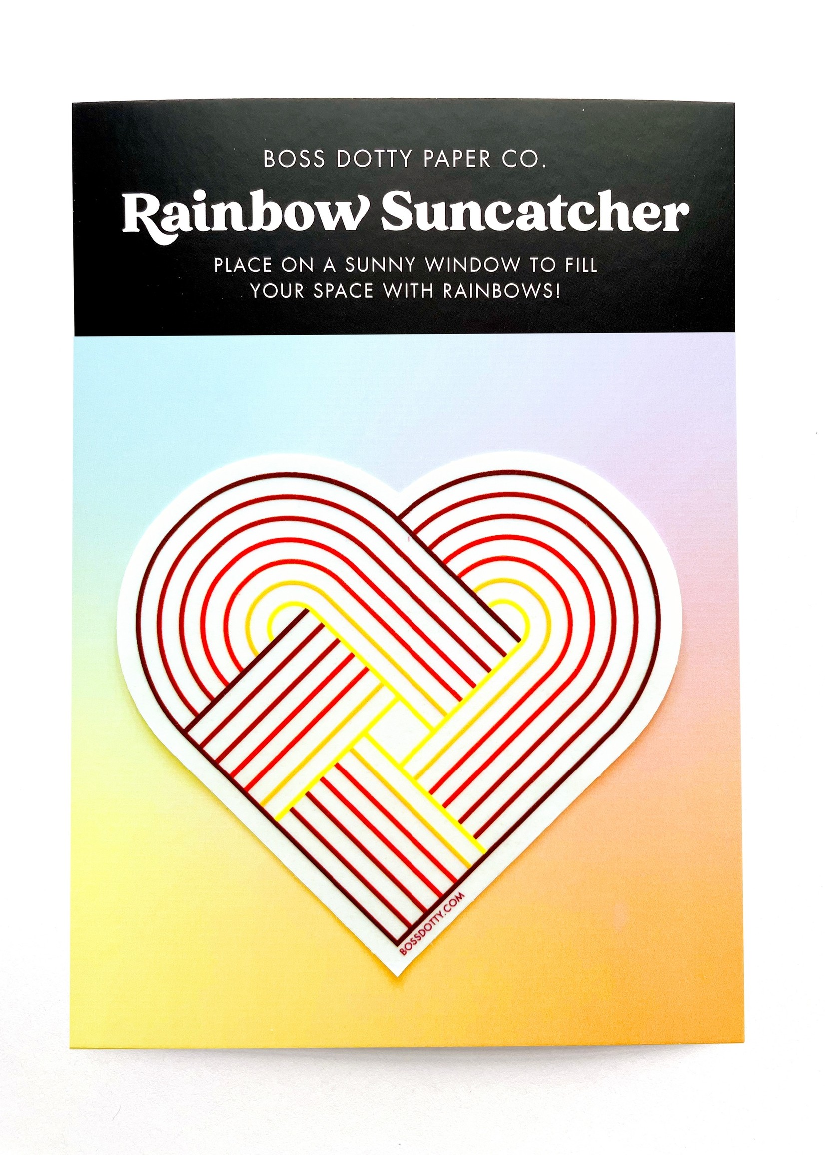 Boss Dotty Paper Co Rainbow Heart Suncatcher
