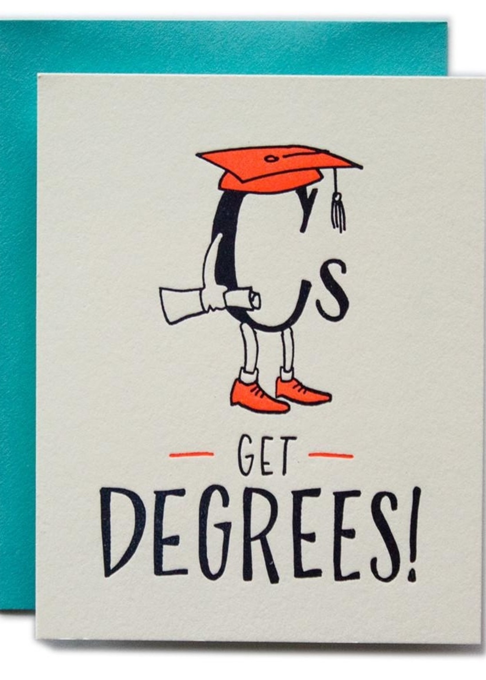 Ladyfingers Letterpress Cs Get Degrees Graduation Card