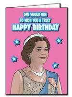 Cheeky Chops Cards & Wanky Candles Birthday Card The Crown Netflix Birthday Card