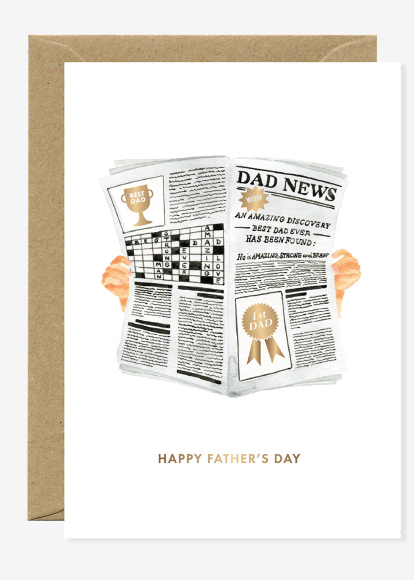 ALL THE WAYS TO SAY Father's Day Newspaper Card