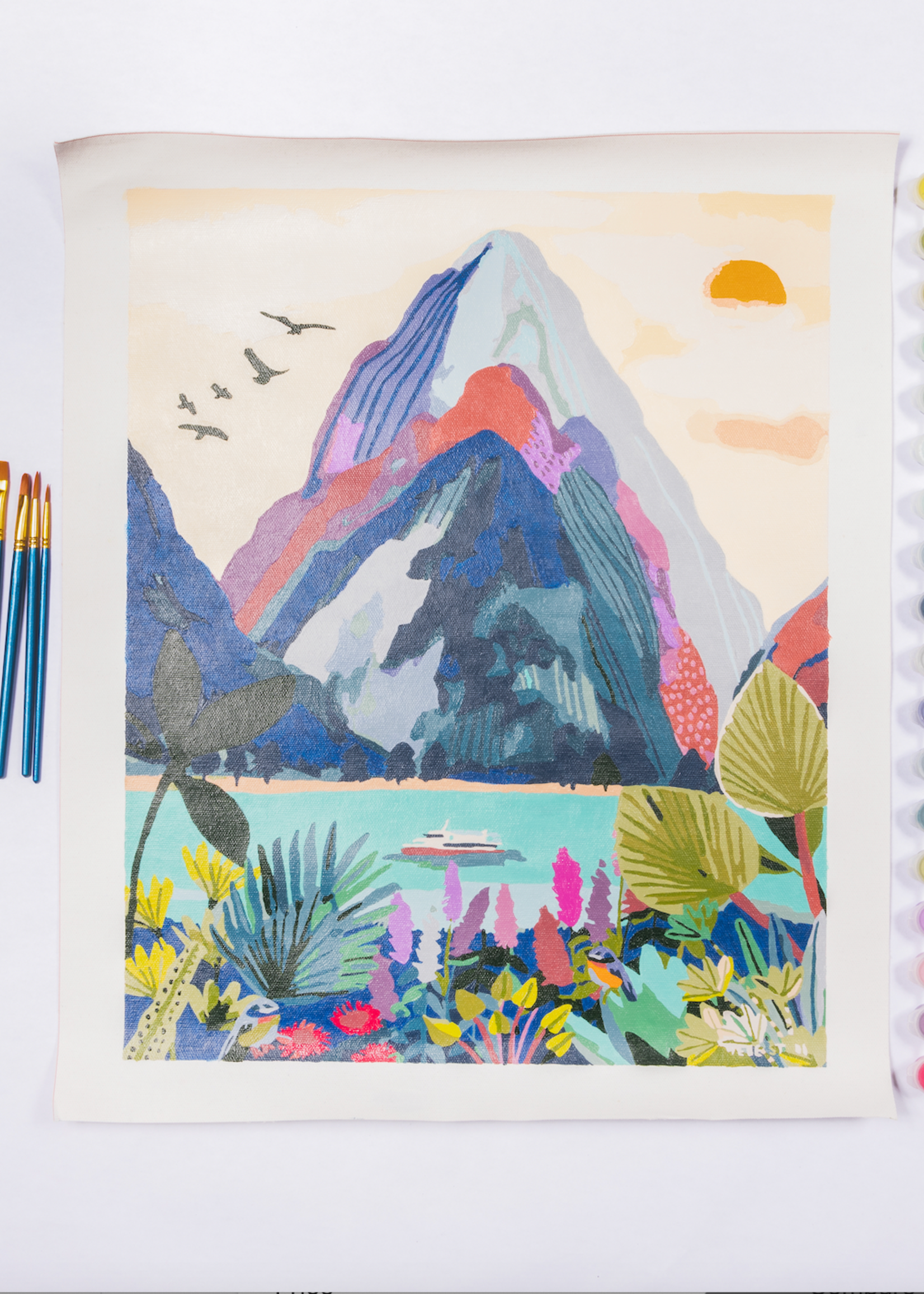 paint anywhere Milford Sound by Hebe Studio Paint by Numbers