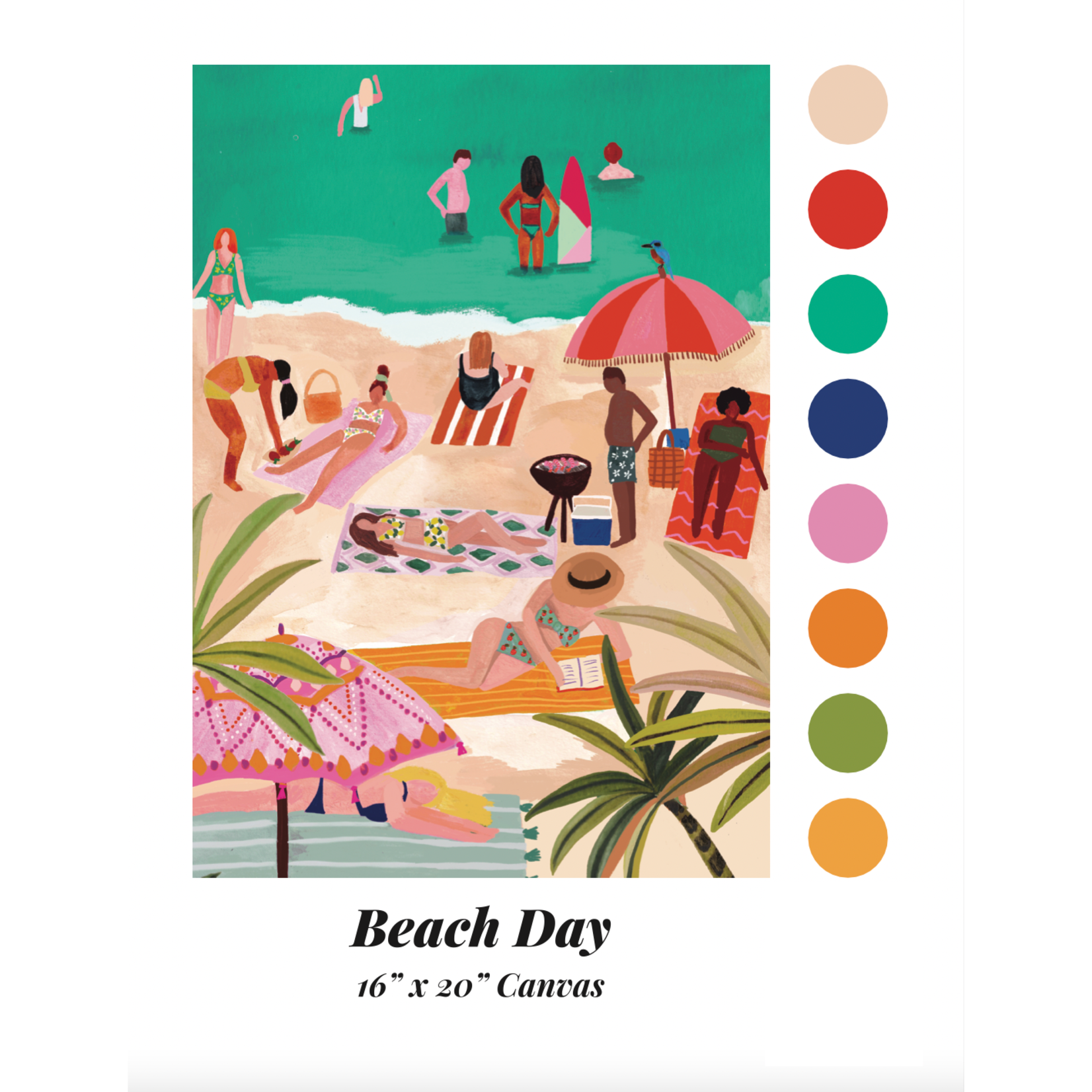 paint anywhere Beach Day  by Hebe Studio Paint by Numbers