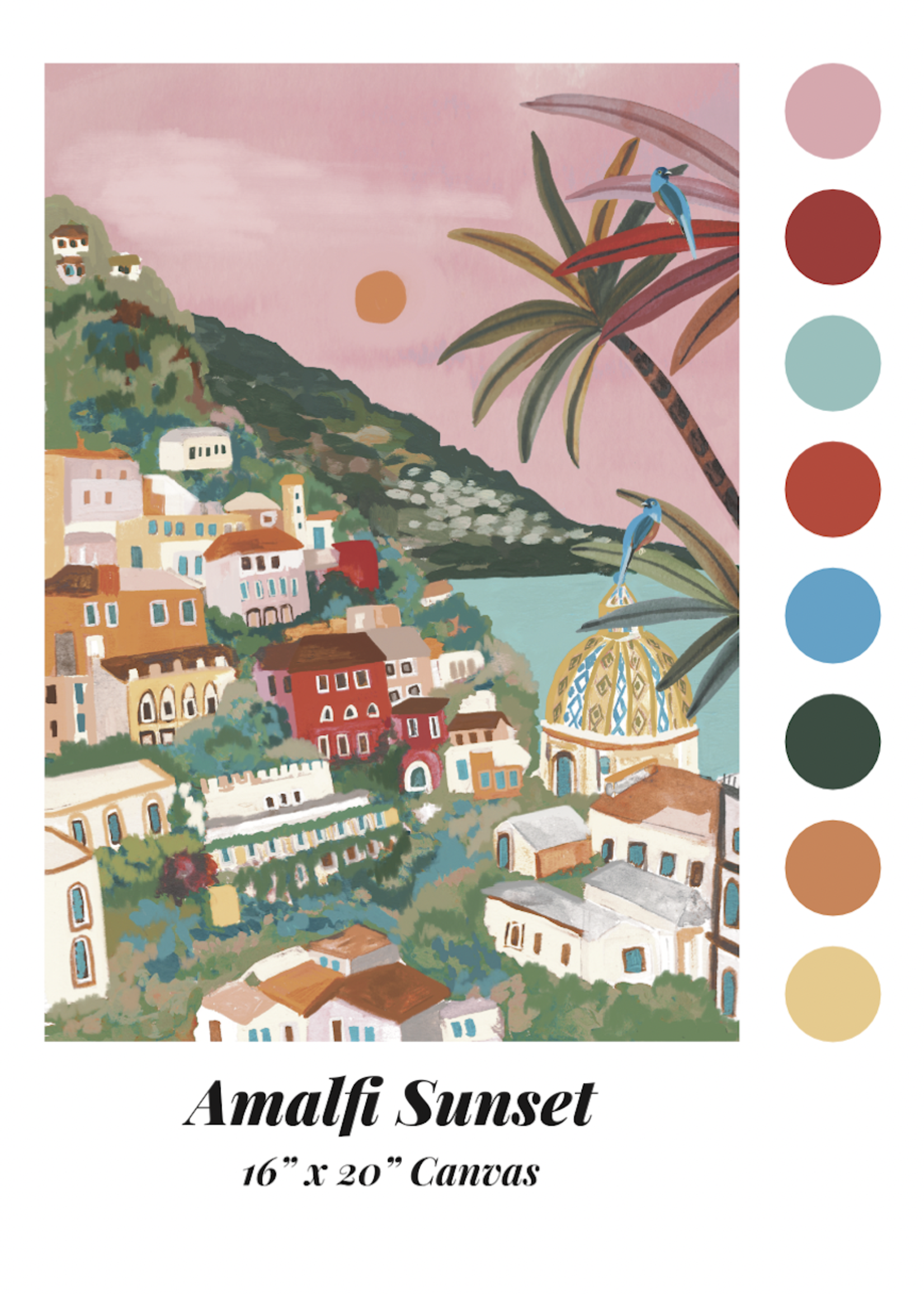 paint anywhere Amalfi Sunset by Hebe Studio Paint by Numbers