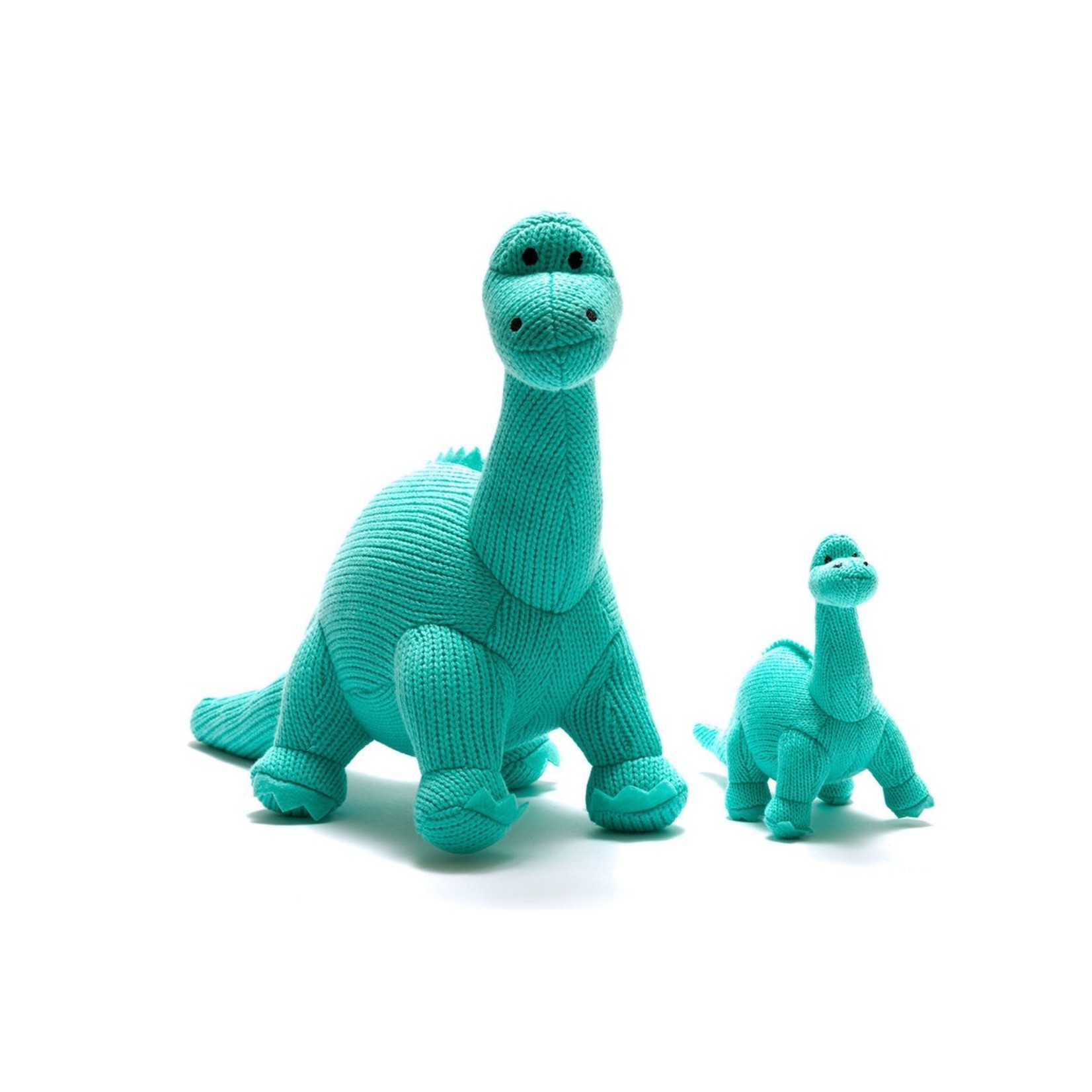 Best Years Ltd Knitted Ice Blue Diplodocus Dinosaur Plush Toy