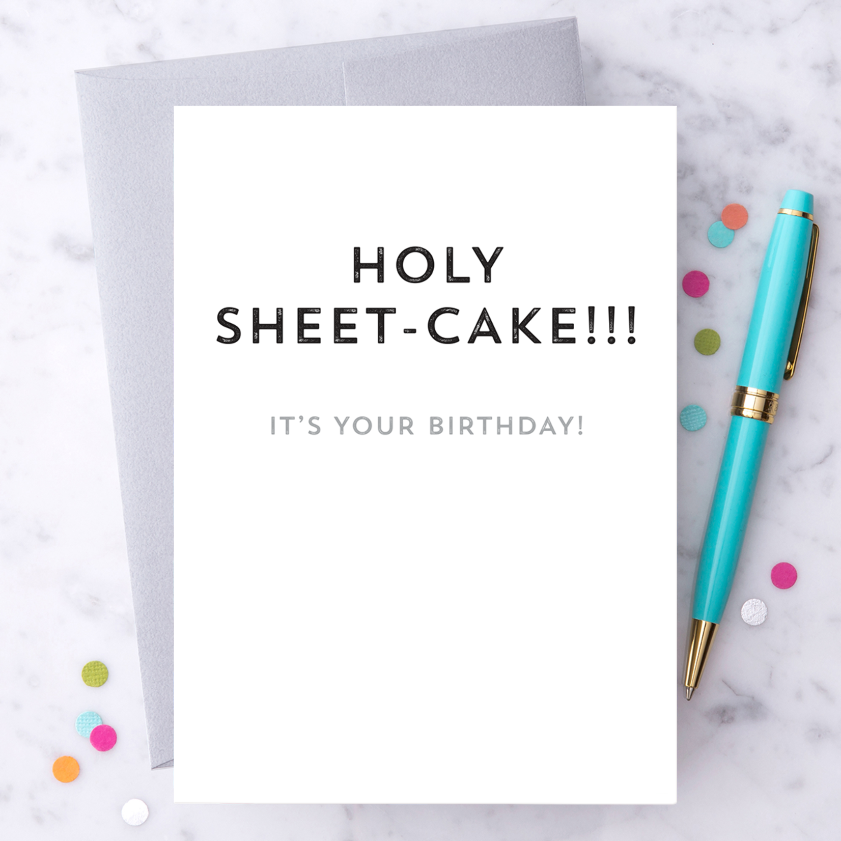 Design With Heart Holy Sheet-Cake! Birthday Card