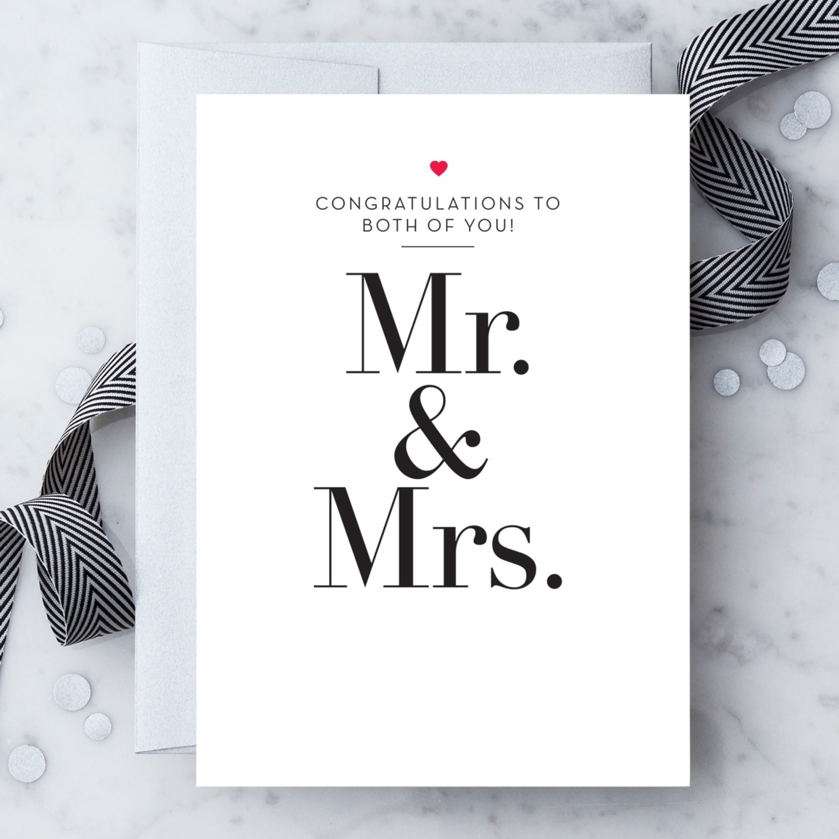 Design With Heart Mr. & Mrs. Wedding Card