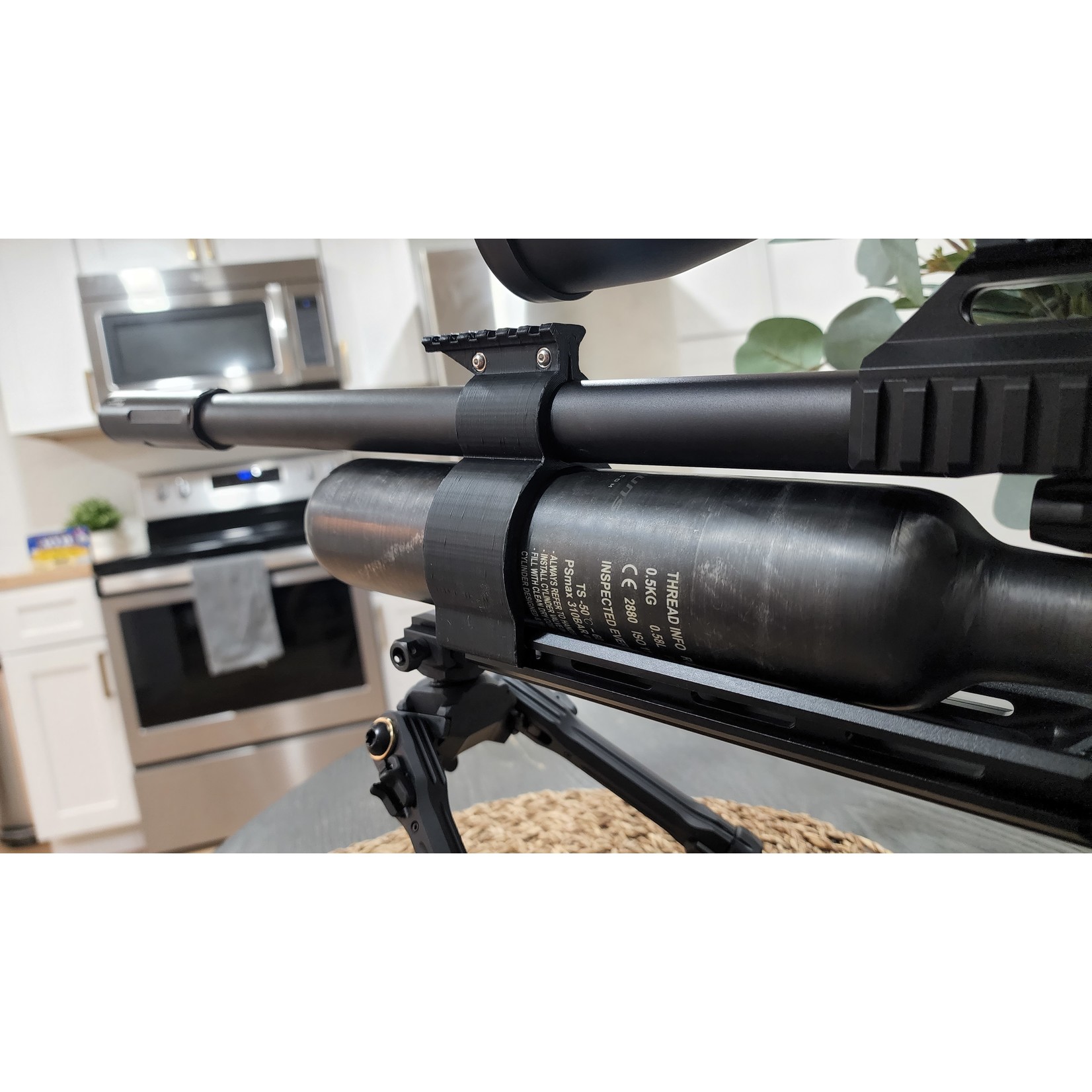 Alamo Airguns 3D Print Impact Barrel Band for Arca Rail 2