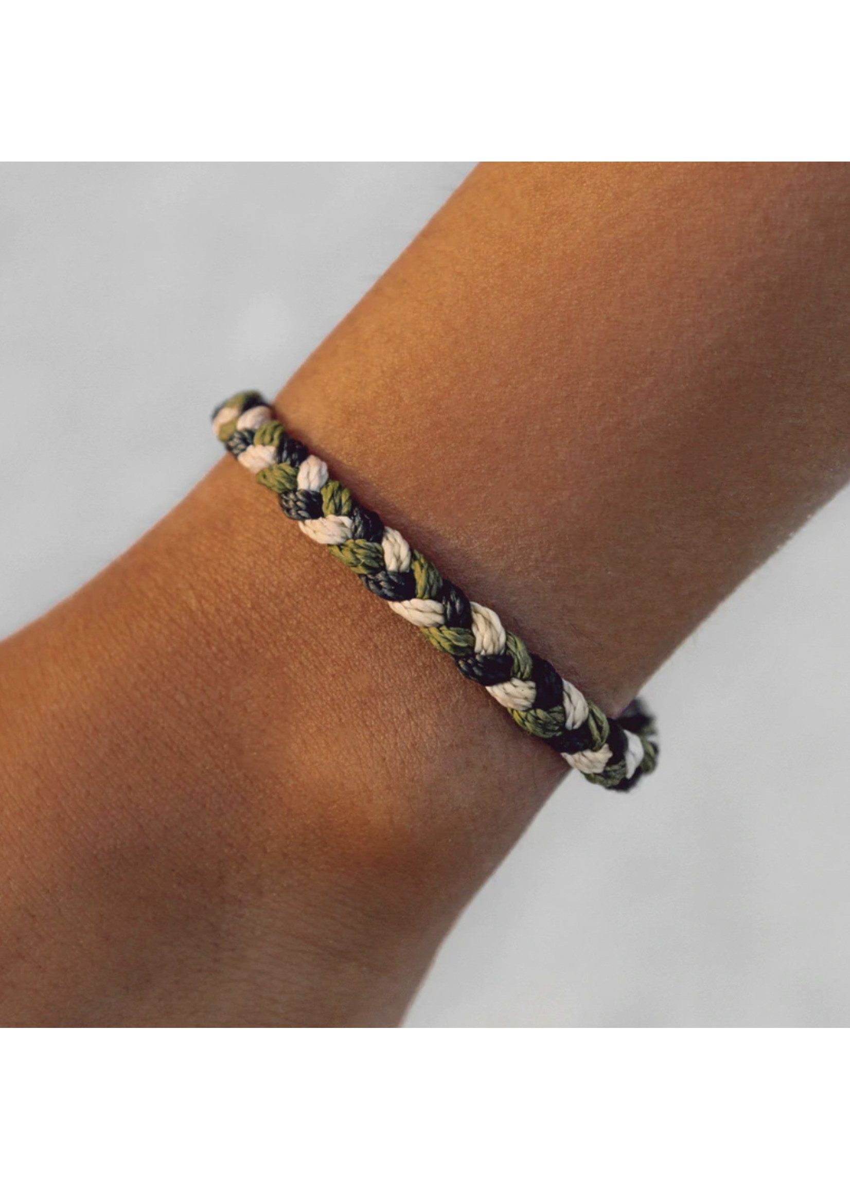For the troops braided bracelet