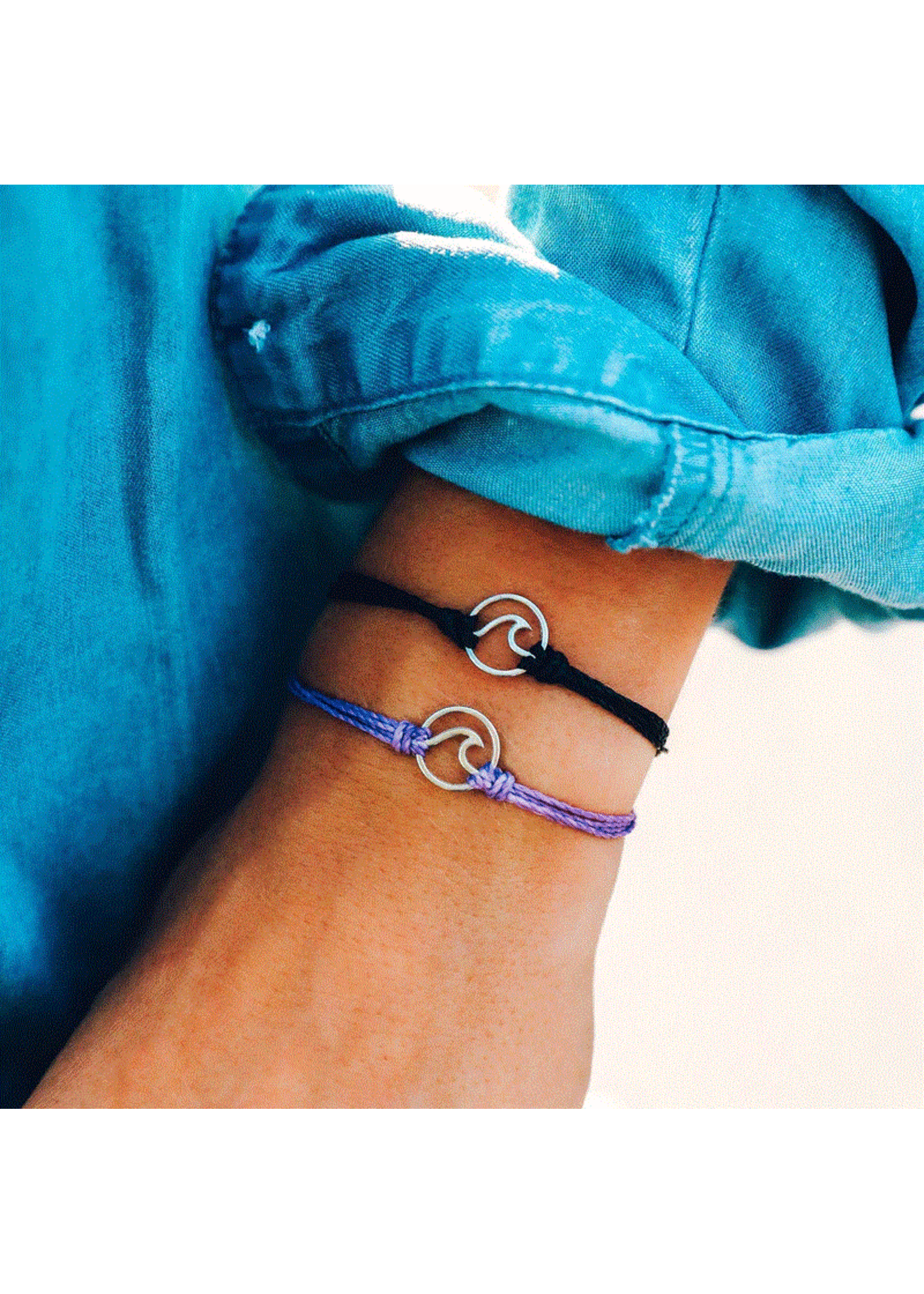 Silver Wave Charm