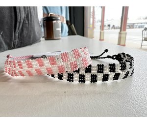 Woven Seed Bead Checkerboard Bracelet