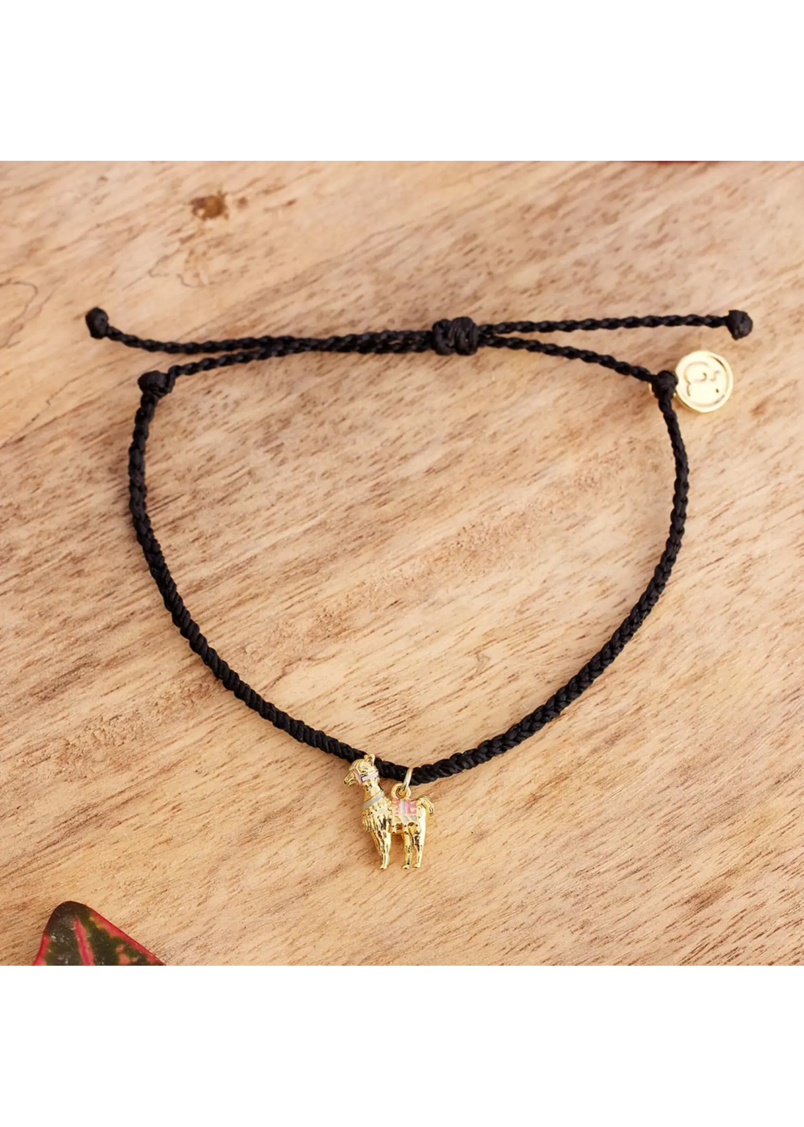 Llama Gold Charm Bracelet