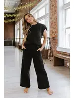 Quilted Wide Leg Pant Set