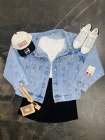 Curvy Boxy-Cut Denim Jacket