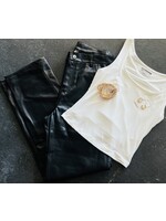 Vegan Leather Straight Leg Pants