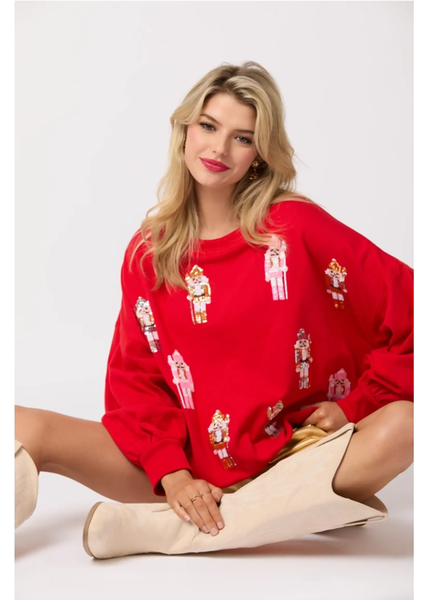 Embroidery Oversized Sweatshirt