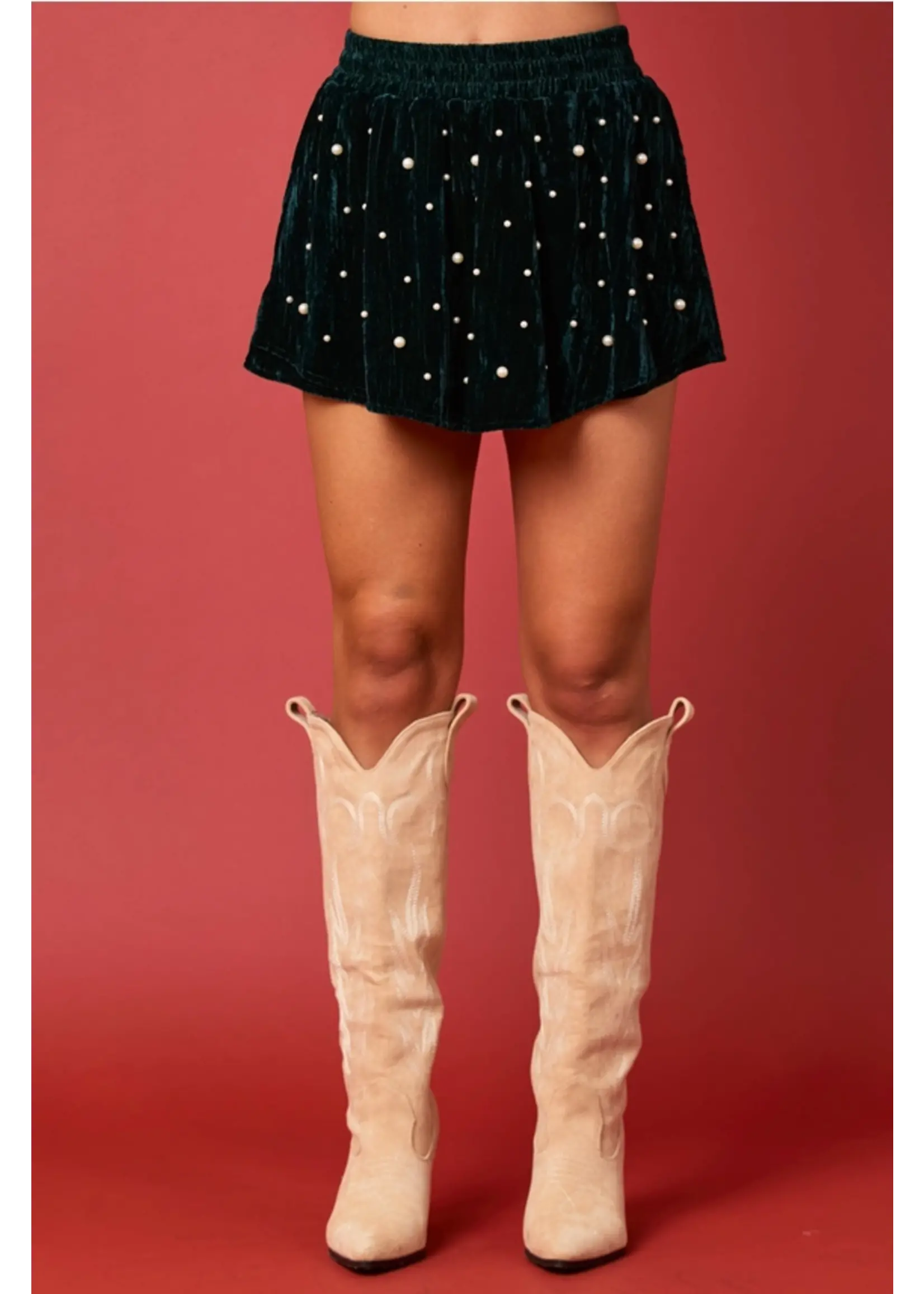 Crushed Velvet Skort