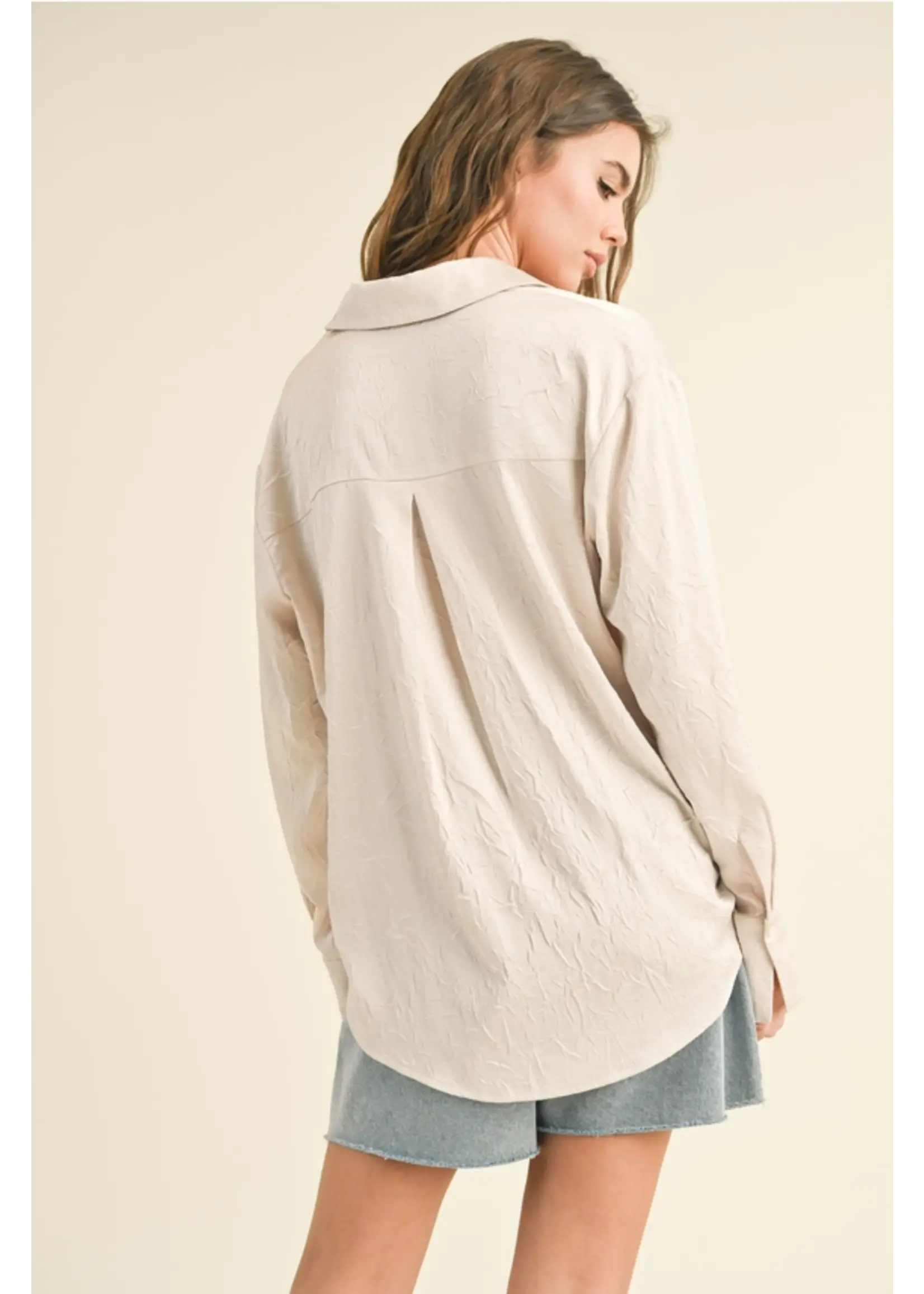 Button Down Crinkled Shirt