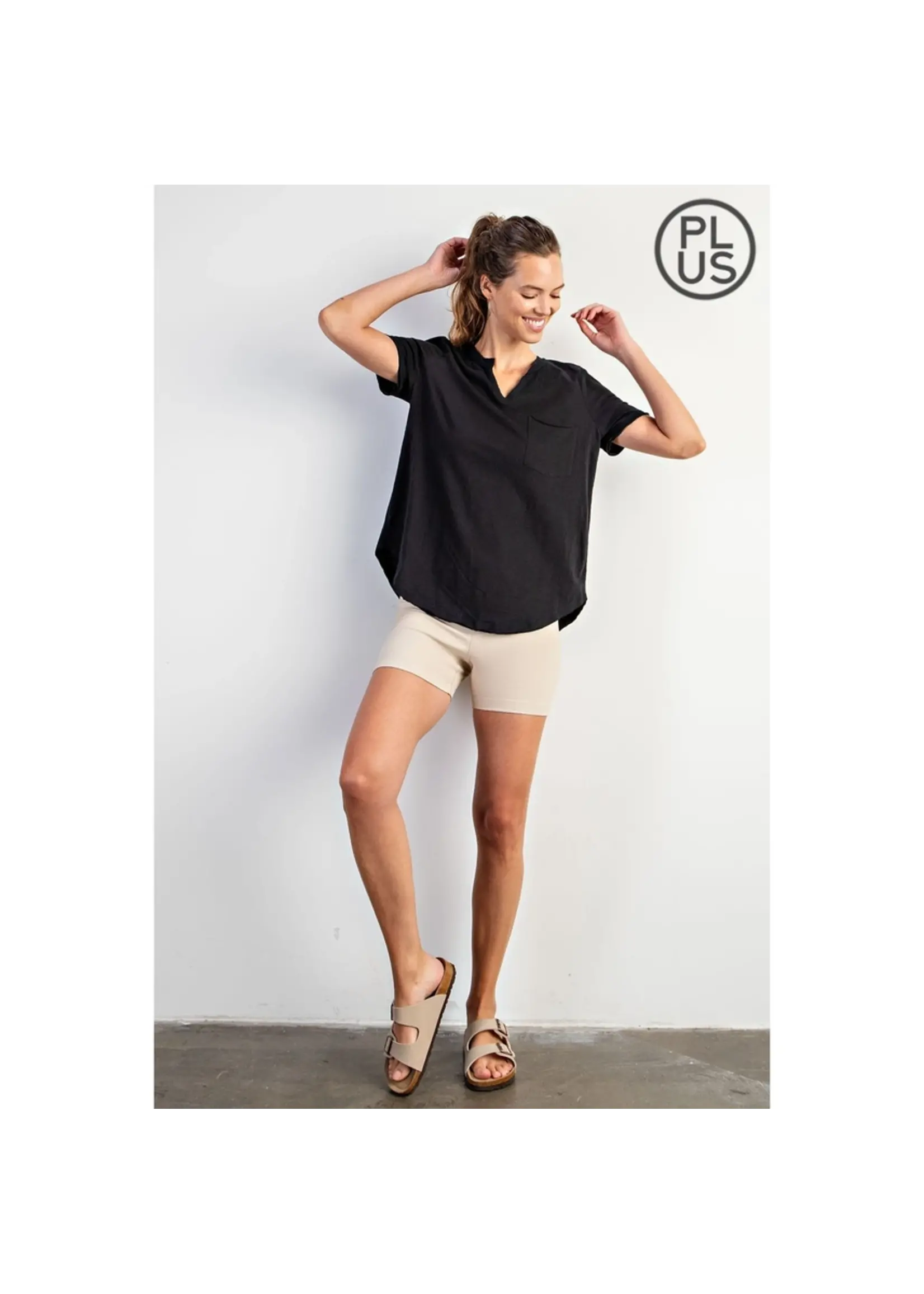 Plus Size Relaxed Cotton Tee