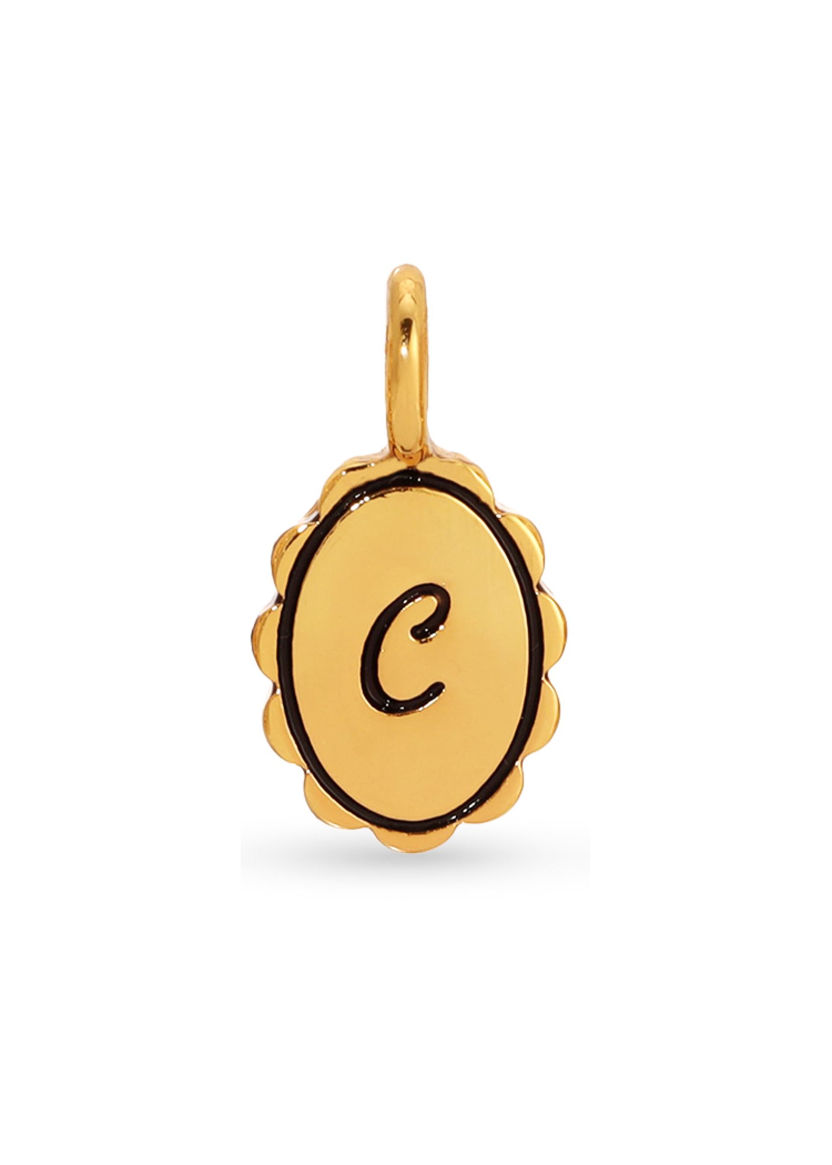 Scalloped Initial Charm