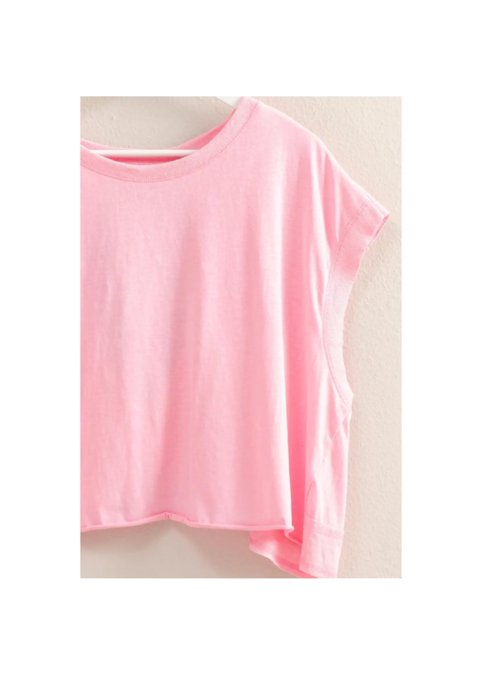 Short Sleeve Relaxed Fit Open Back Top