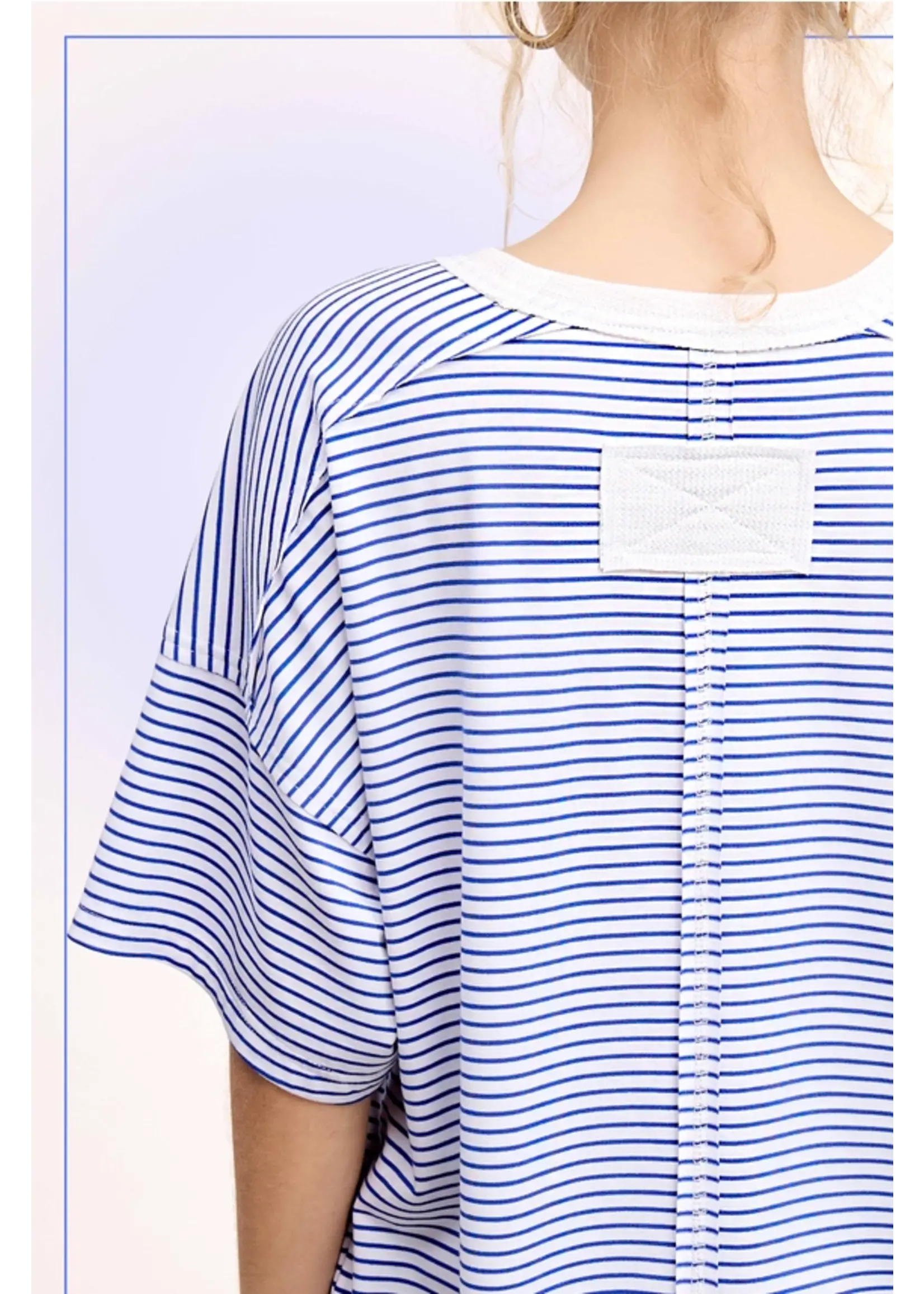 Striped Drop Shoulder