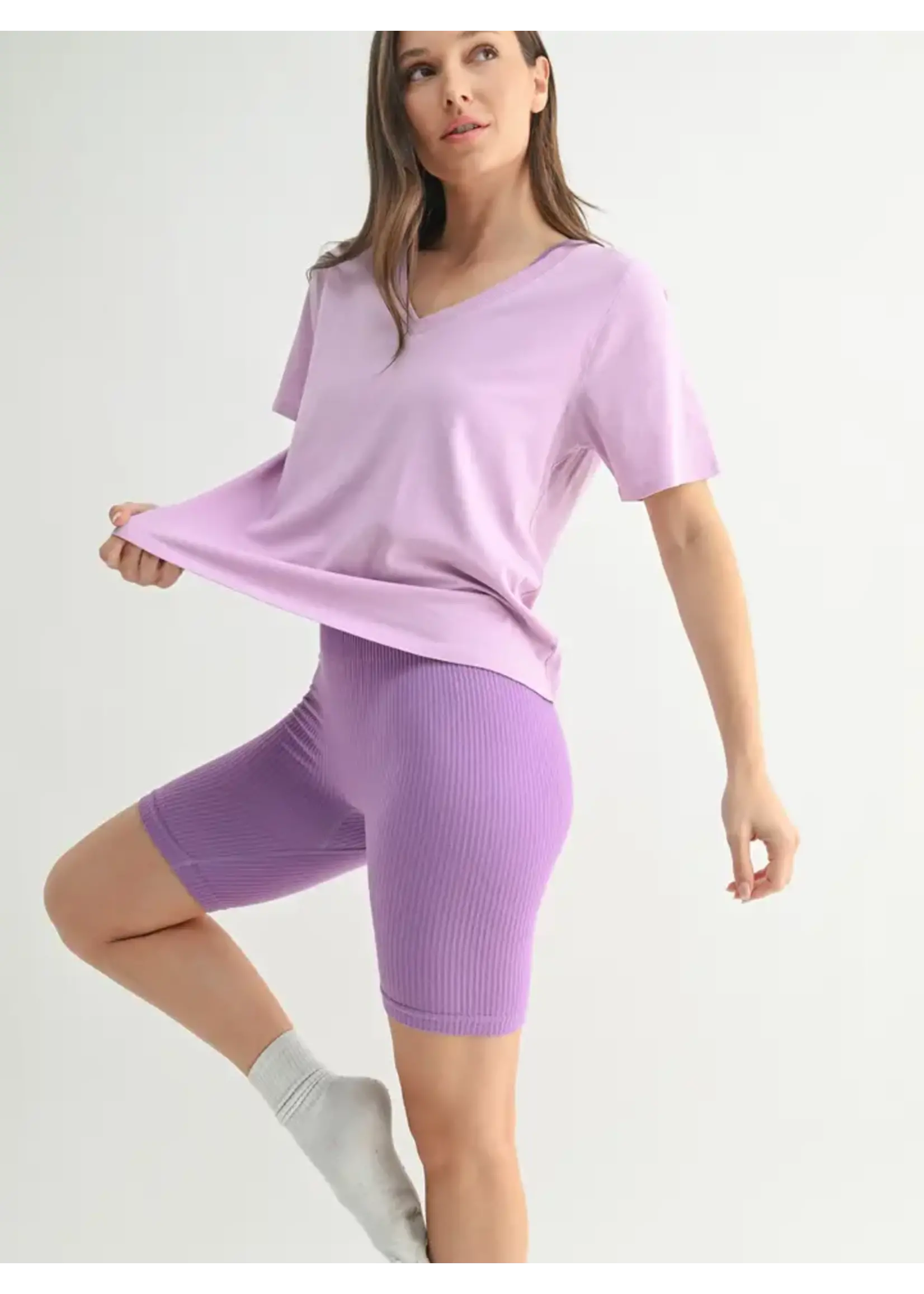 Prima Cotton Blend V-Neck Tee