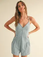 Chambray Denim Romper