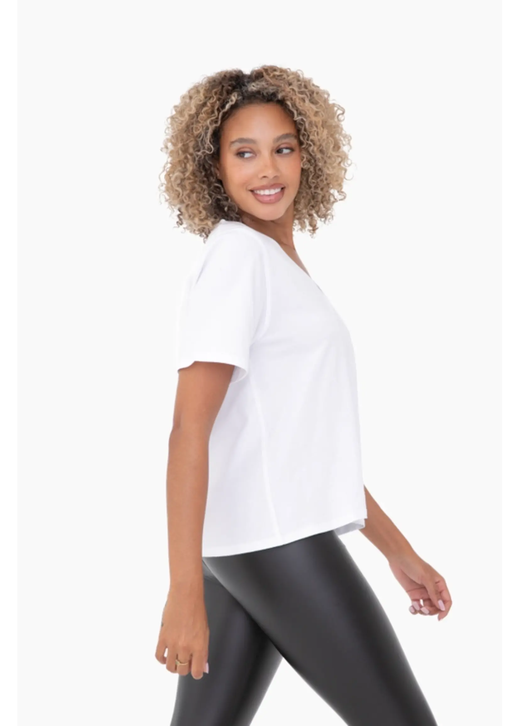 Prima Cotton Blend V-Neck Tee