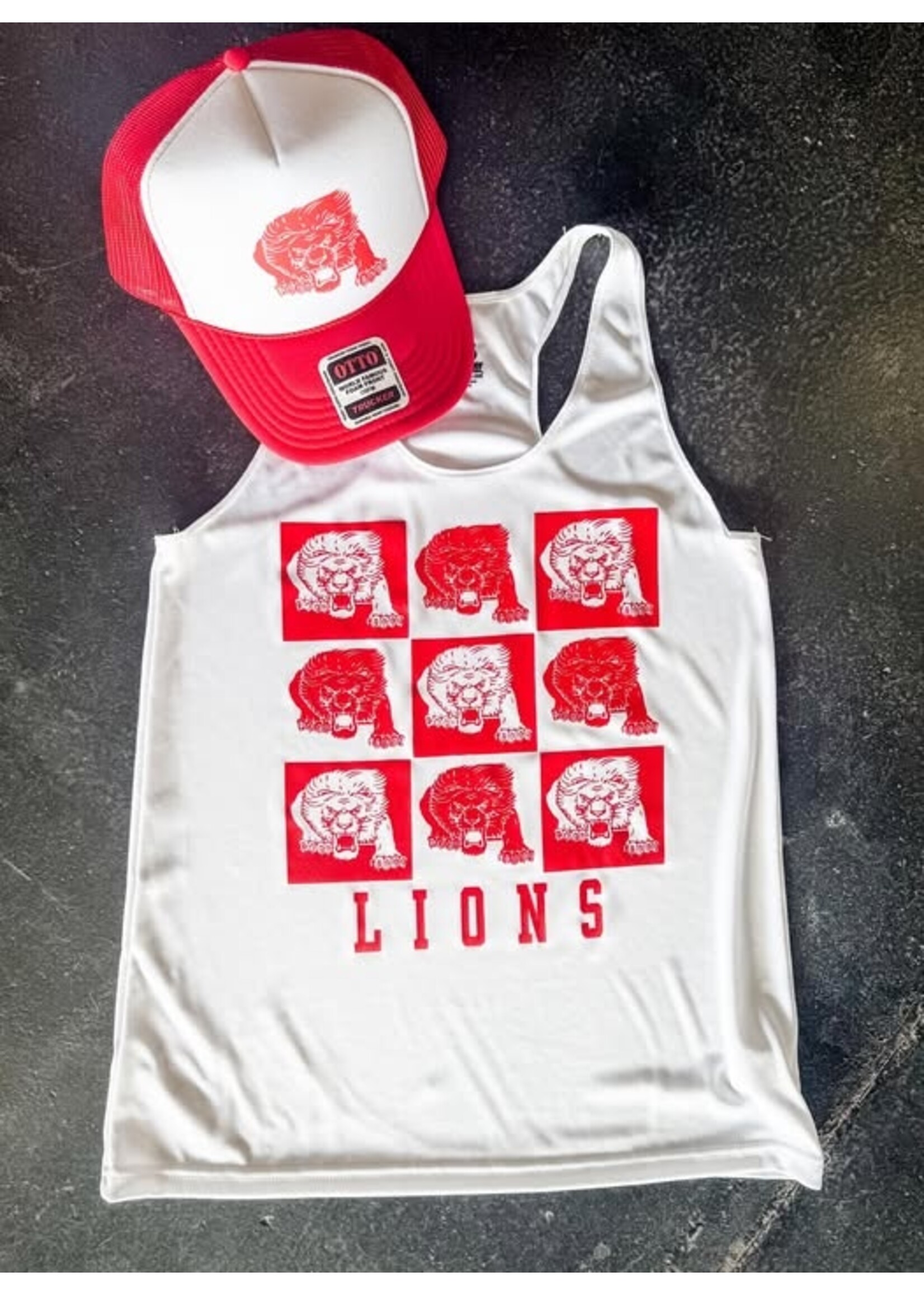 Lions Checkered Racerback