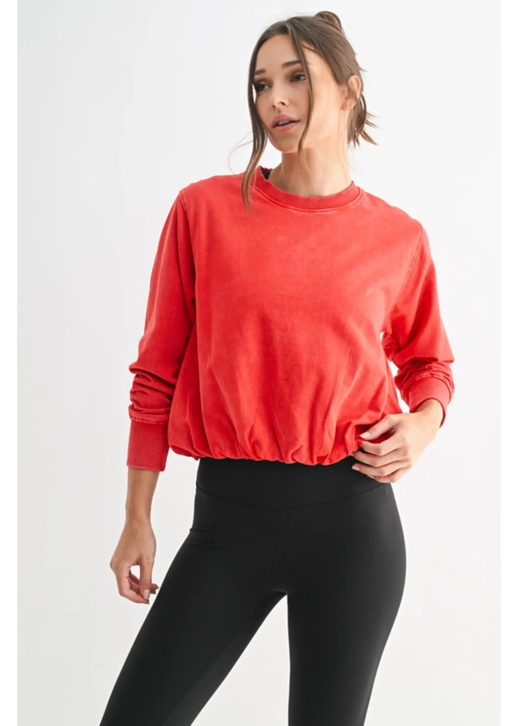 Mineral Cloud Bubble Hem Pullover