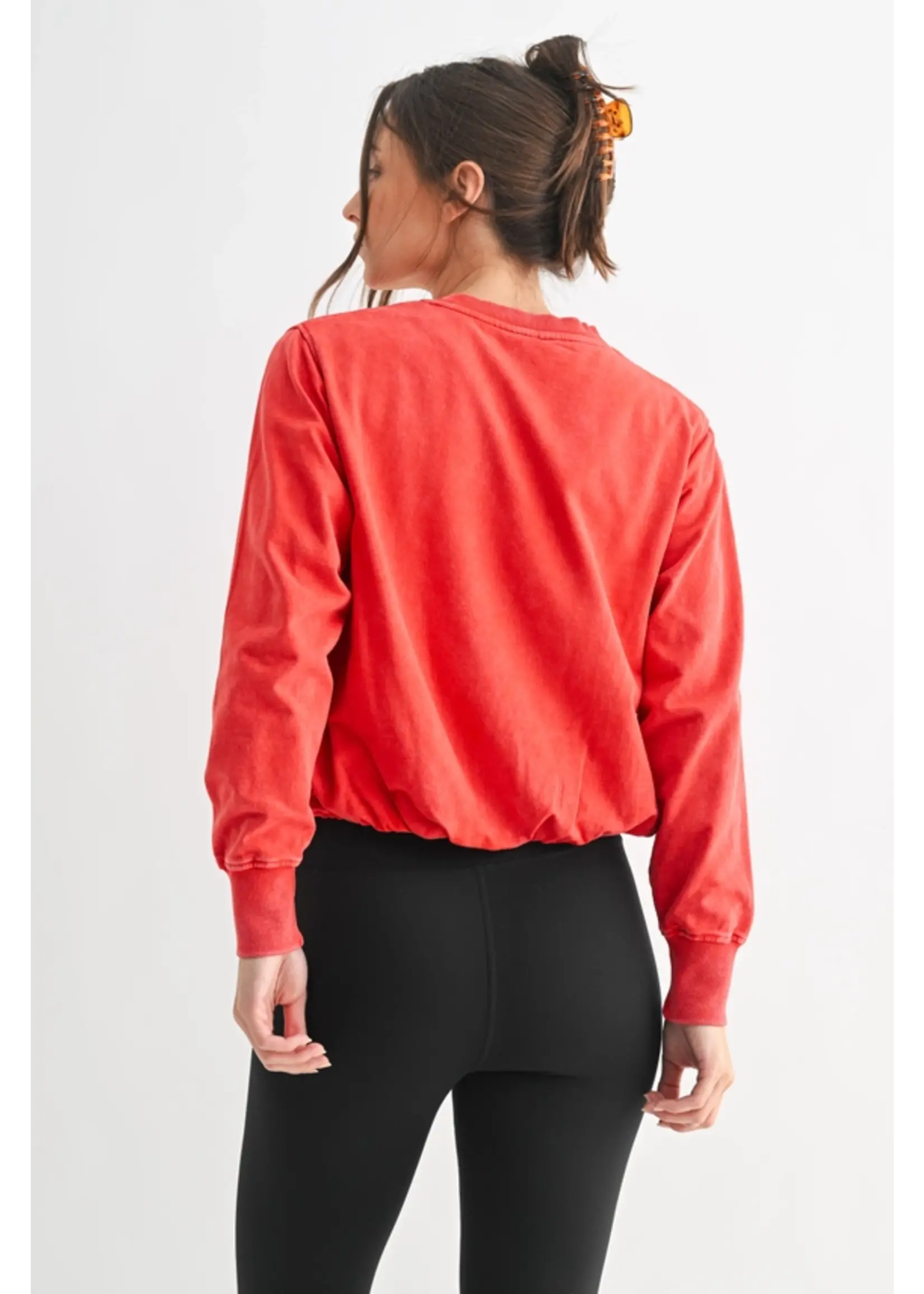 Mineral Cloud Bubble Hem Pullover