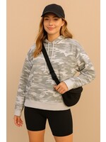 French Terry Camo Print Hoodie