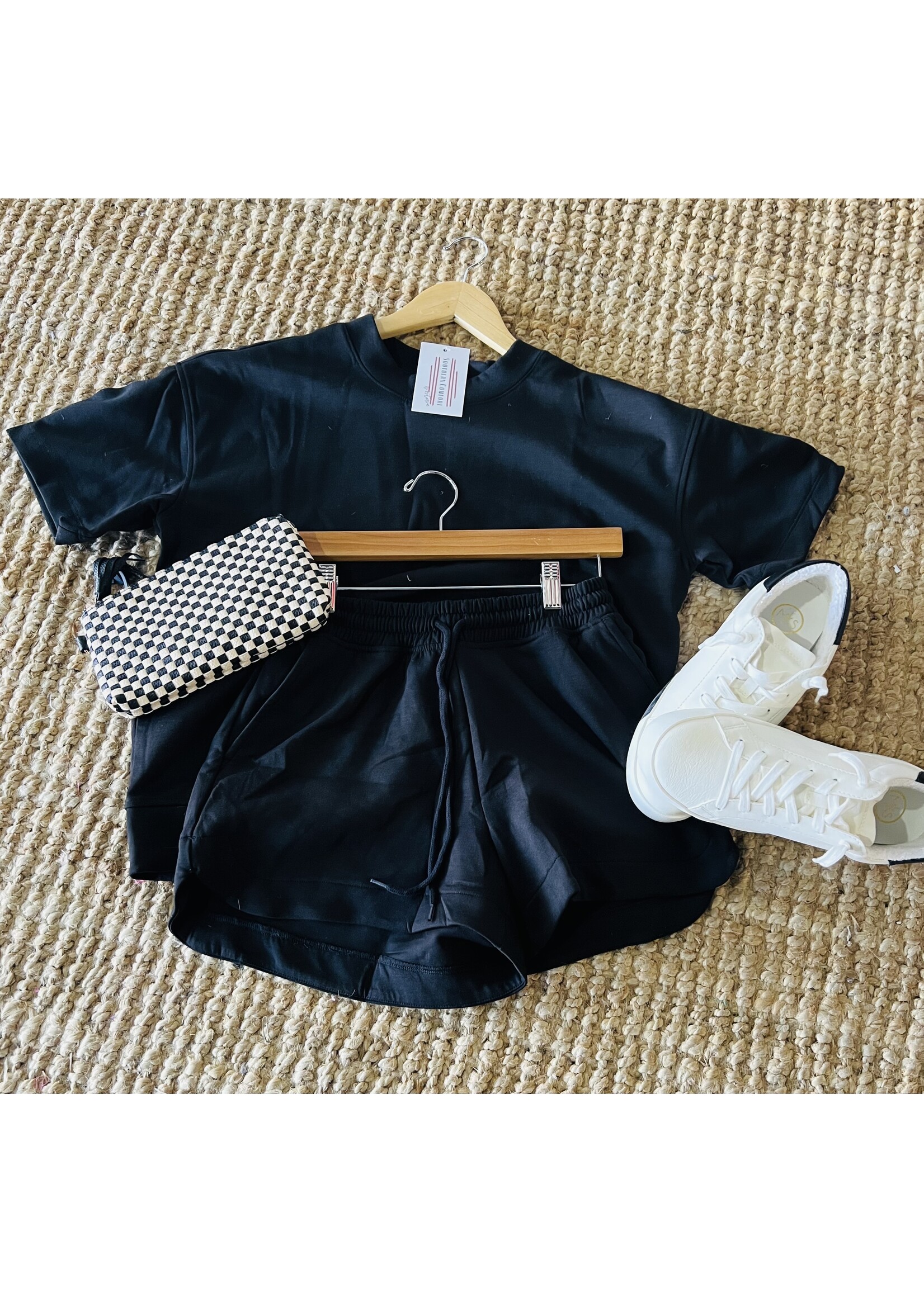 Scuba Round Neck Top & Dolphin Shorts Set