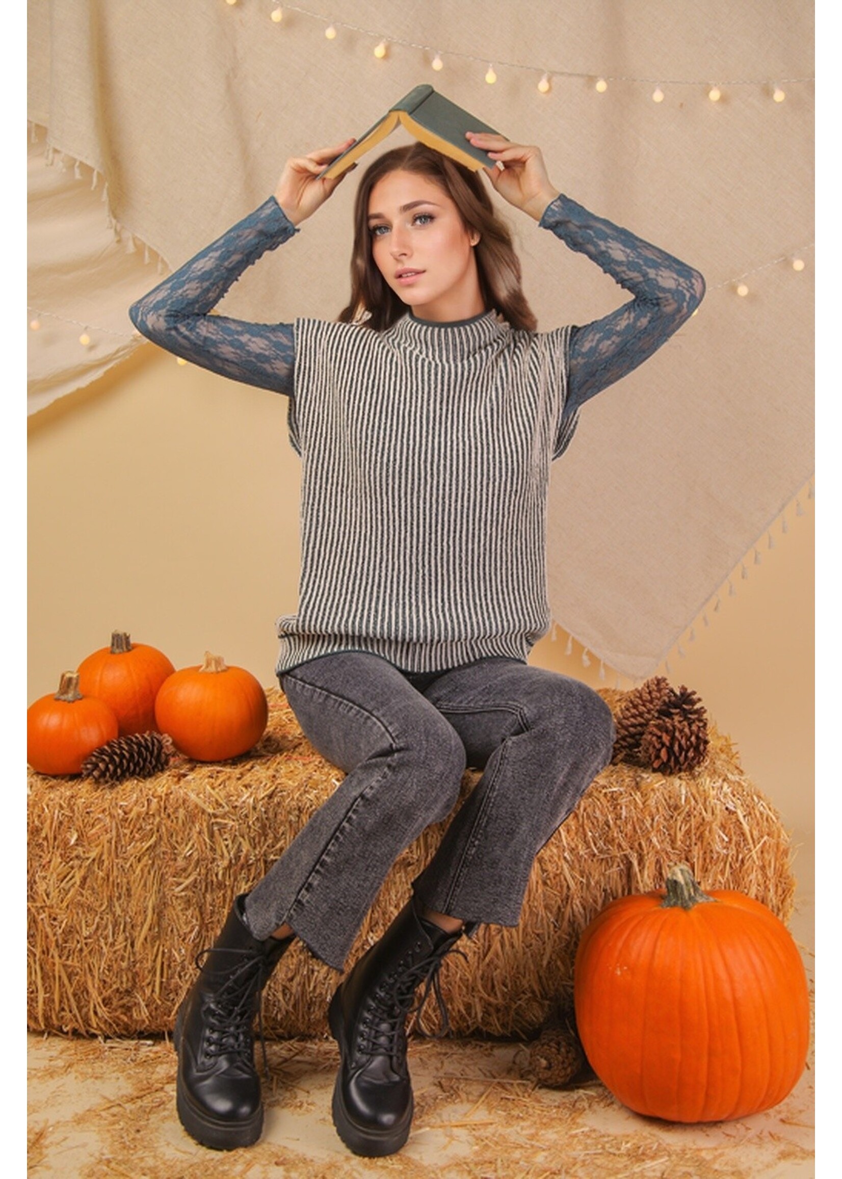 Two Tone Sweater Vest