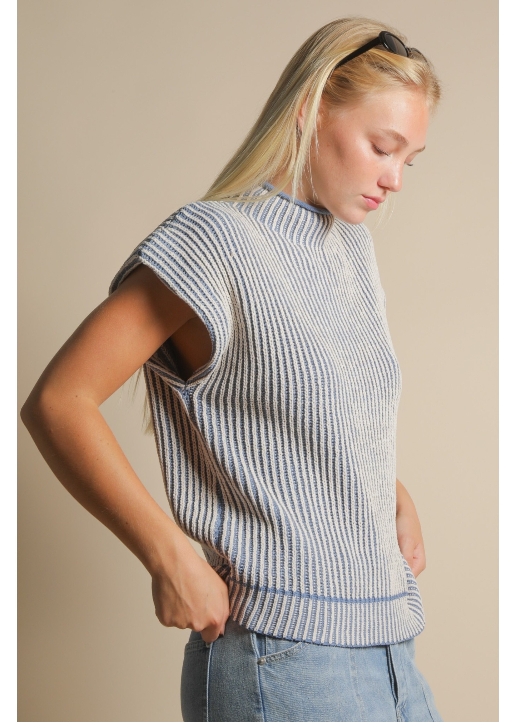 Two Tone Sweater Vest