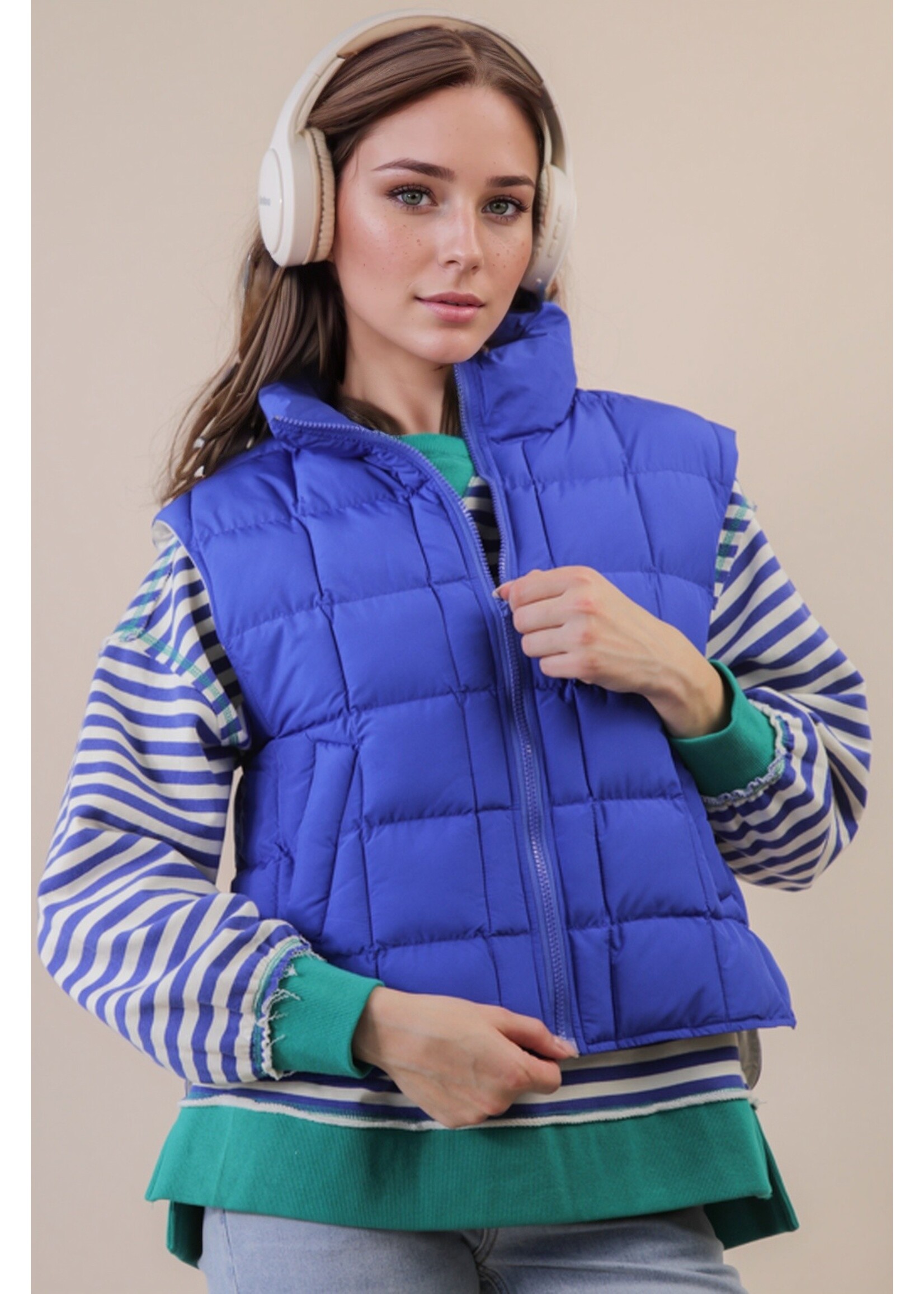 Solid Puffer Vest