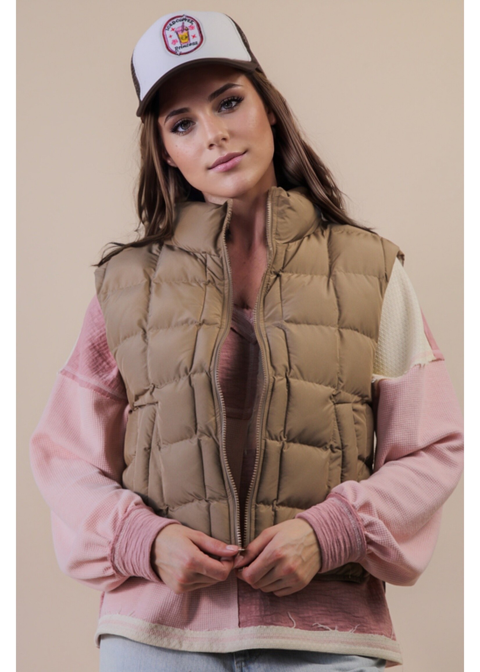 Solid Puffer Vest