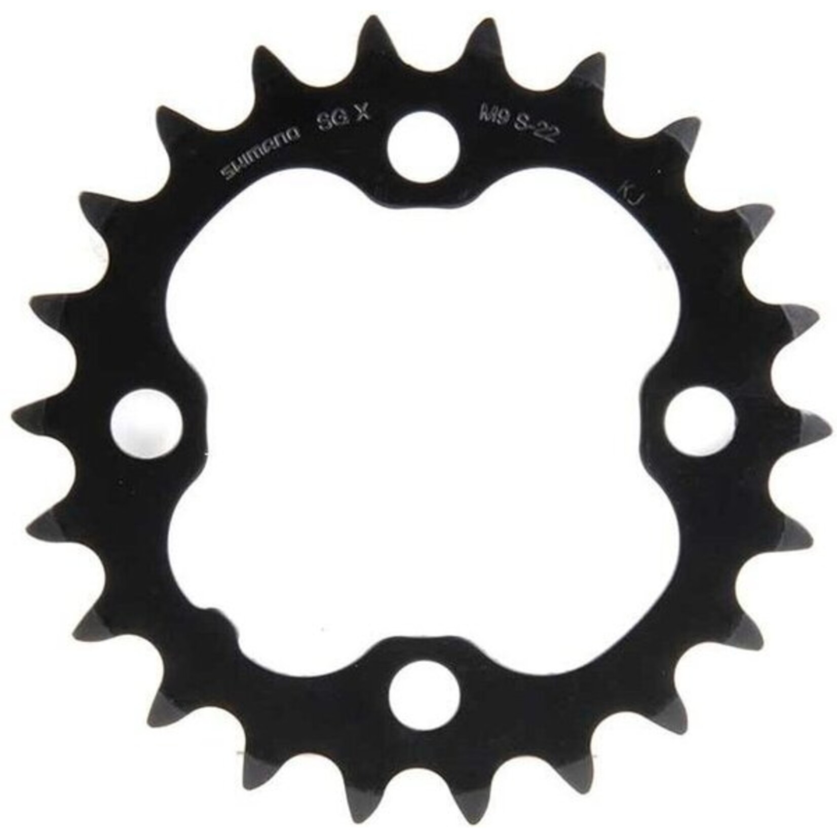 Shimano Y1LD22000, 22T, 9sp, BCD: 64mm, 4 Bolt, Deore FC-M590, Inner Chainring, For 22/32/44, Steel, Black