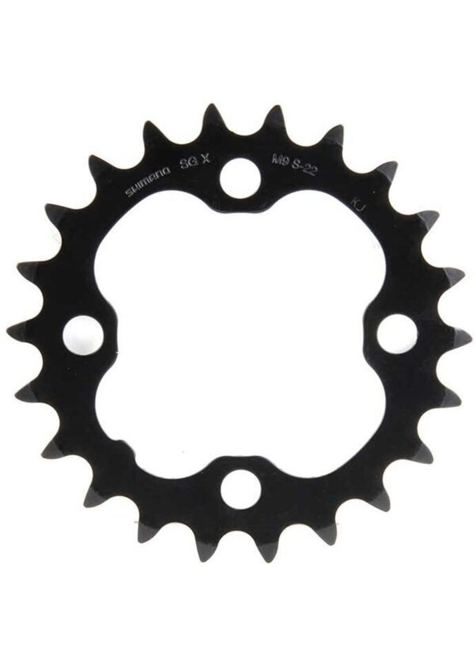 Shimano Y1LD22000, 22T, 9sp, BCD: 64mm, 4 Bolt, Deore FC-M590, Inner Chainring, For 22/32/44, Steel, Black