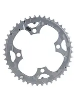Shimano Y1LD98100, 44T, 9sp, BCD: 104mm, 4 Bolt, Deore FC-M590, Outer Chainring, For 22/32/44, Aluminum, Grey
