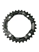 Shimano Y1KN98040, 38T, 8sp, BCD: 104mm, 4 Bolt, Acera FC-M361, Middle Chainring, For 28/38/48, Steel, Black
