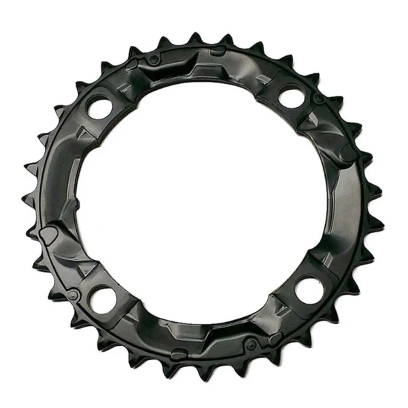 Shimano Y1KN98040, 38T, 8sp, BCD: 104mm, 4 Bolt, Acera FC-M361, Middle Chainring, For 28/38/48, Steel, Black