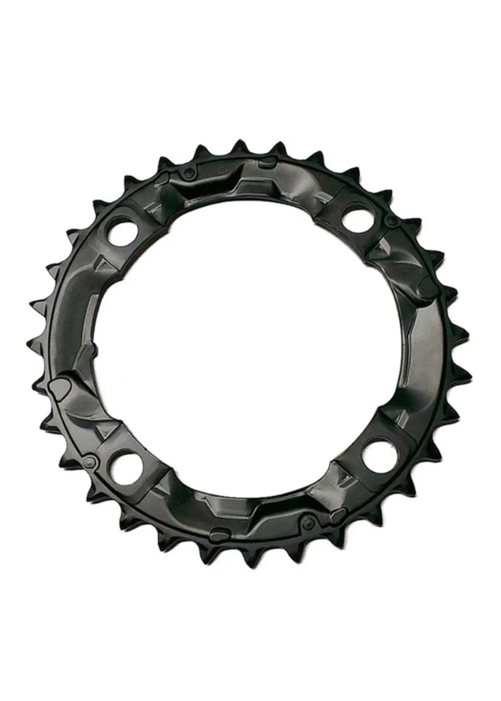 Shimano Y1KN98040, 38T, 8sp, BCD: 104mm, 4 Bolt, Acera FC-M361, Middle Chainring, For 28/38/48, Steel, Black