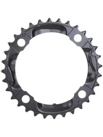Shimano Y1LD98090, 36T, 9sp, BCD: 104mm, 4 Bolt, Deore FC-M590, Middle Chainring, For 26/36/48, Aluminum, Black