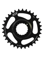 North Shore Billet Variable Tooth Chainring, Shimano M8000 & M7000, 64BCD, 28T, Black